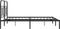 vidaXL - Bedframe - met - hoofdbord - metaal - zwart - 140x200 - cm