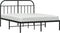 vidaXL - Bedframe - met - hoofdbord - metaal - zwart - 140x200 - cm