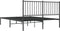 vidaXL - Bedframe - met - hoofdbord - metaal - zwart - 140x200 - cm