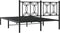 vidaXL - Bedframe - met - hoofdbord - metaal - zwart - 140x200 - cm