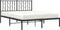 vidaXL - Bedframe - met - hoofdbord - metaal - zwart - 140x200 - cm