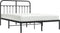 vidaXL - Bedframe - met - hoofdbord - metaal - zwart - 140x200 - cm