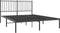 vidaXL - Bedframe - met - hoofdbord - metaal - zwart - 140x200 - cm