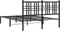 vidaXL - Bedframe - met - hoofdbord - metaal - zwart - 140x200 - cm