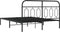 vidaXL - Bedframe - met - hoofdbord - metaal - zwart - 140x200 - cm