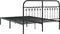 vidaXL - Bedframe - met - hoofdbord - metaal - zwart - 140x200 - cm