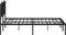 vidaXL - Bedframe - met - hoofdbord - metaal - zwart - 140x200 - cm