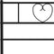 vidaXL - Bedframe - met - hoofdbord - metaal - zwart - 140x200 - cm
