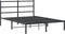 vidaXL - Bedframe - met - hoofdbord - metaal - zwart - 140x200 - cm