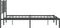 vidaXL - Bedframe - met - hoofdbord - metaal - zwart - 140x200 - cm