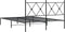 vidaXL - Bedframe - met - hoofdbord - metaal - zwart - 140x200 - cm