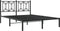 vidaXL - Bedframe - met - hoofdbord - metaal - zwart - 140x200 - cm