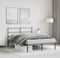 vidaXL - Bedframe - met - hoofdbord - metaal - zwart - 140x200 - cm