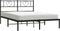 vidaXL - Bedframe - met - hoofdbord - metaal - zwart - 140x200 - cm