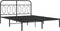 vidaXL - Bedframe - met - hoofdbord - metaal - zwart - 140x200 - cm