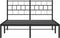 vidaXL - Bedframe - met - hoofdbord - metaal - zwart - 140x200 - cm