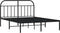 vidaXL - Bedframe - met - hoofdbord - metaal - zwart - 140x200 - cm