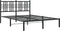 vidaXL - Bedframe - met - hoofdbord - metaal - zwart - 140x200 - cm
