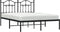 vidaXL - Bedframe - met - hoofdbord - metaal - zwart - 140x200 - cm