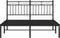 vidaXL - Bedframe - met - hoofdbord - metaal - zwart - 140x200 - cm