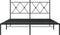 vidaXL - Bedframe - met - hoofdbord - metaal - zwart - 140x200 - cm