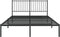 vidaXL - Bedframe - met - hoofdbord - metaal - zwart - 140x200 - cm