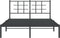 vidaXL - Bedframe - met - hoofdbord - metaal - zwart - 140x200 - cm