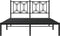 vidaXL - Bedframe - met - hoofdbord - metaal - zwart - 140x200 - cm