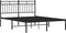 vidaXL - Bedframe - met - hoofdbord - metaal - zwart - 140x200 - cm