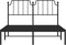 vidaXL - Bedframe - met - hoofdbord - metaal - zwart - 140x200 - cm