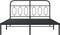 vidaXL - Bedframe - met - hoofdbord - metaal - zwart - 140x200 - cm