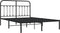 vidaXL - Bedframe - met - hoofdbord - metaal - zwart - 140x200 - cm