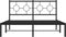 vidaXL - Bedframe - met - hoofdbord - metaal - zwart - 140x200 - cm