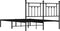 vidaXL - Bedframe - met - hoofdbord - metaal - zwart - 140x200 - cm