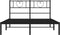 vidaXL - Bedframe - met - hoofdbord - metaal - zwart - 140x200 - cm