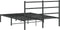 vidaXL - Bedframe - met - hoofdbord - metaal - zwart - 140x200 - cm