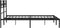 vidaXL - Bedframe - met - hoofdbord - metaal - zwart - 140x200 - cm
