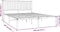 vidaXL - Bedframe - met - hoofdbord - metaal - zwart - 140x200 - cm
