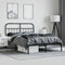 vidaXL - Bedframe - met - hoofdbord - metaal - zwart - 140x200 - cm
