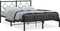 vidaXL - Bedframe - met - hoofdbord - metaal - zwart - 140x200 - cm