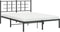 vidaXL - Bedframe - met - hoofdbord - metaal - zwart - 140x200 - cm