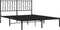 vidaXL - Bedframe - met - hoofdbord - metaal - zwart - 140x200 - cm