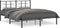 vidaXL - Bedframe - met - hoofdbord - metaal - zwart - 150x200 - cm