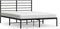 vidaXL - Bedframe - met - hoofdbord - metaal - zwart - 150x200 - cm
