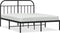 vidaXL - Bedframe - met - hoofdbord - metaal - zwart - 150x200 - cm