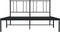 vidaXL - Bedframe - met - hoofdbord - metaal - zwart - 150x200 - cm
