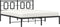 vidaXL - Bedframe - met - hoofdbord - metaal - zwart - 150x200 - cm
