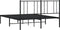 vidaXL - Bedframe - met - hoofdbord - metaal - zwart - 150x200 - cm