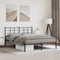 vidaXL - Bedframe - met - hoofdbord - metaal - zwart - 150x200 - cm