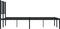 vidaXL - Bedframe - met - hoofdbord - metaal - zwart - 150x200 - cm